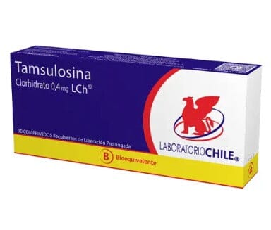 Tamsulosina 0.4 mg x 30 comprimidos LABORATORIO CHILE